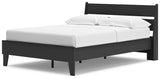 Socalle Black Full Panel Platform Bed - Ella Furniture