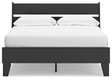 Socalle Black Full Panel Platform Bed - Ella Furniture