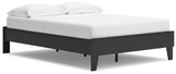 Socalle Black Full Platform Bed - Ella Furniture