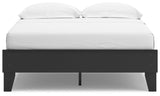 Socalle Black Full Platform Bed - Ella Furniture