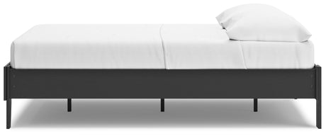 Socalle Black Full Platform Bed - Ella Furniture