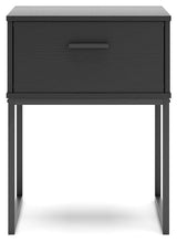 Socalle Black Nightstand - Ella Furniture