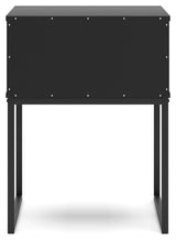 Socalle Black Nightstand - Ella Furniture