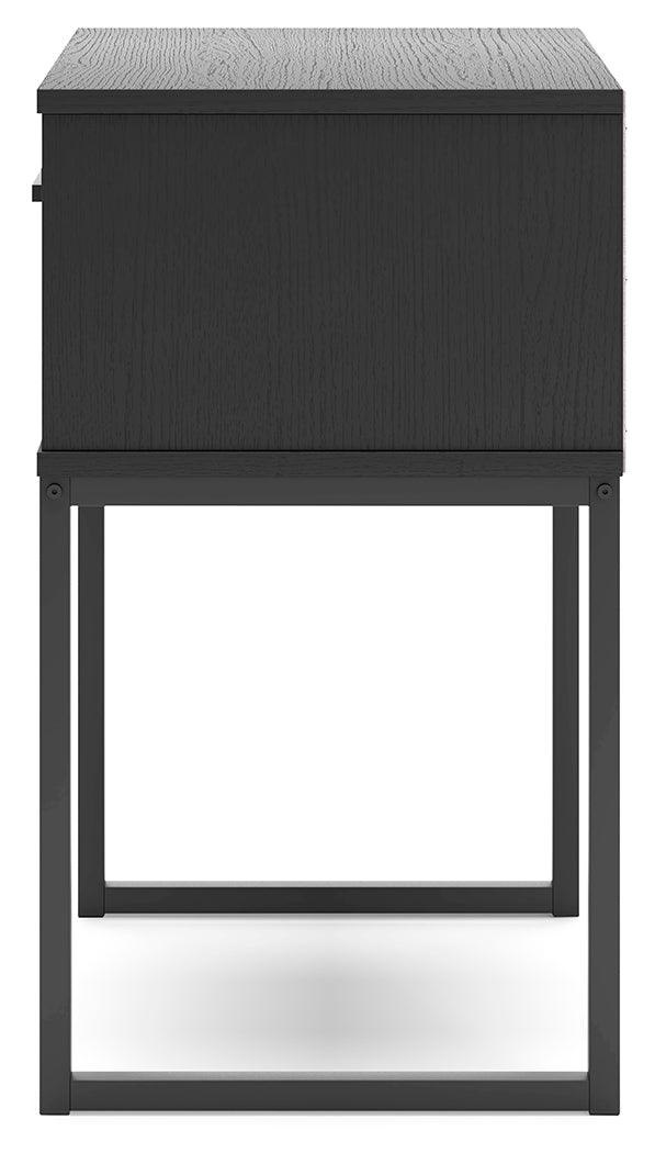 Socalle Black Nightstand - Ella Furniture