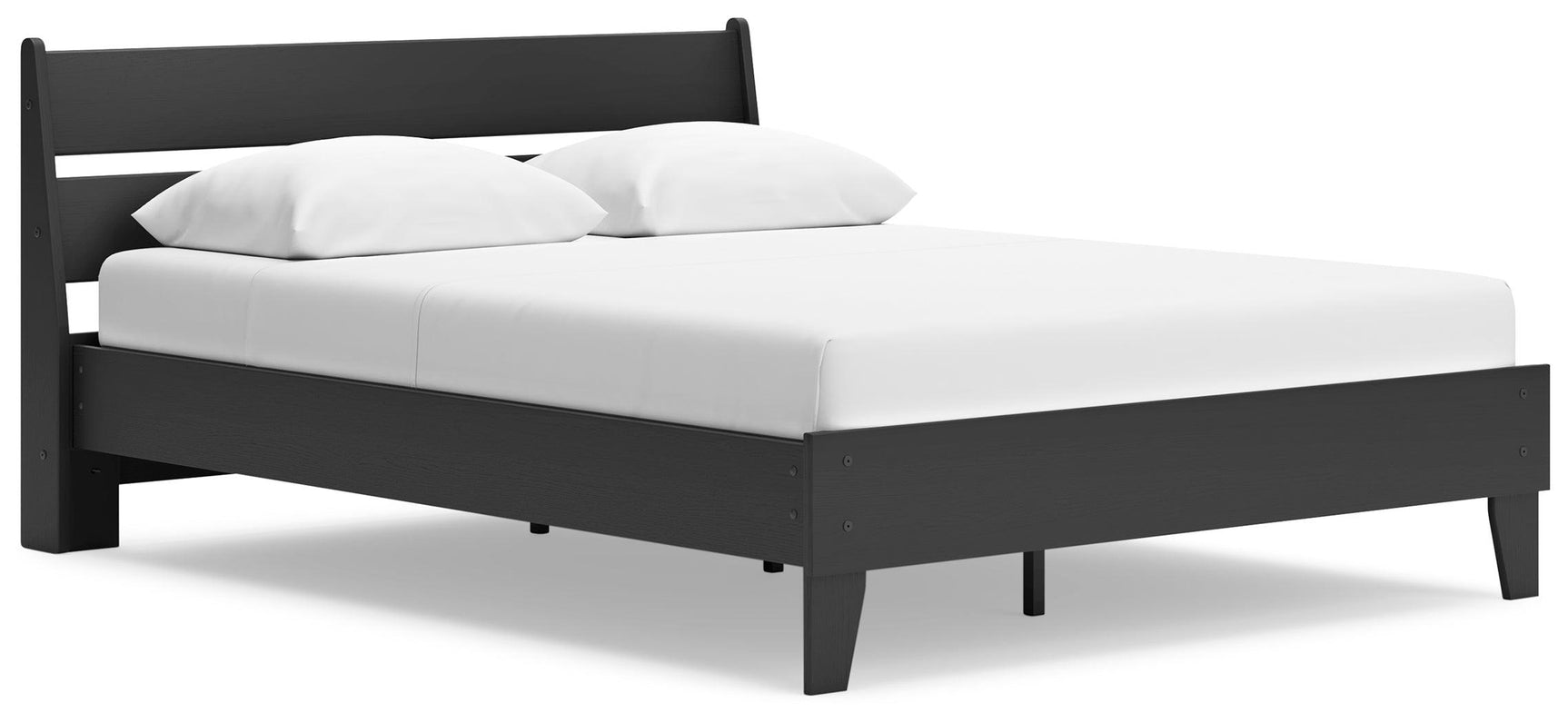 Socalle Black Queen Panel Platform Bed - Ella Furniture