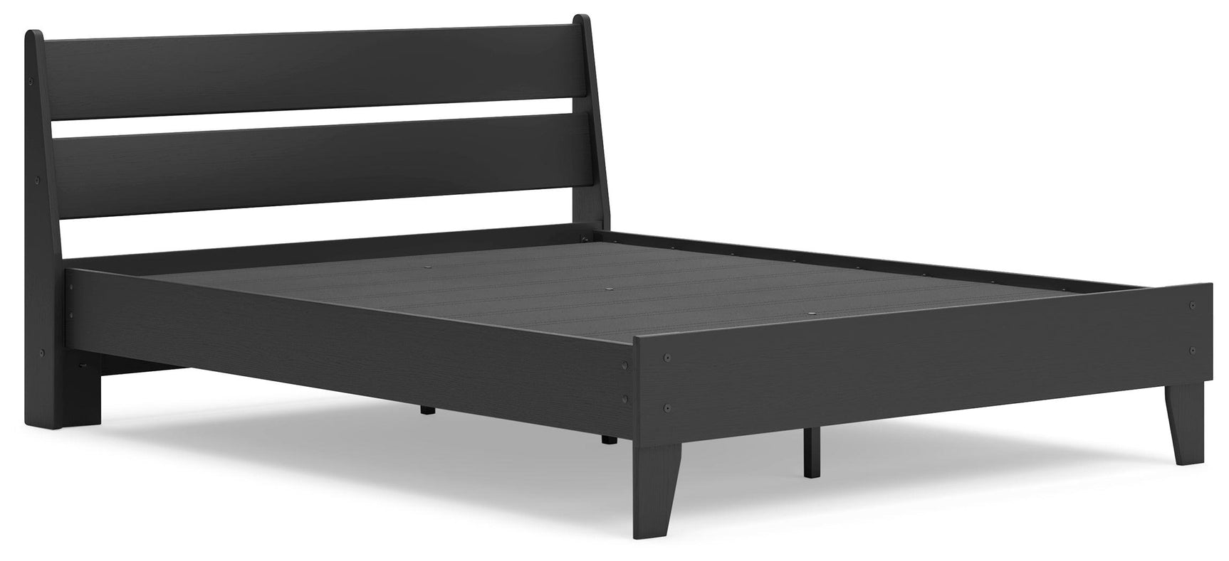 Socalle Black Queen Panel Platform Bed - Ella Furniture