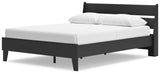 Socalle Black Queen Panel Platform Bed - Ella Furniture