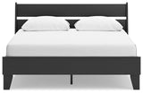 Socalle Black Queen Panel Platform Bed - Ella Furniture