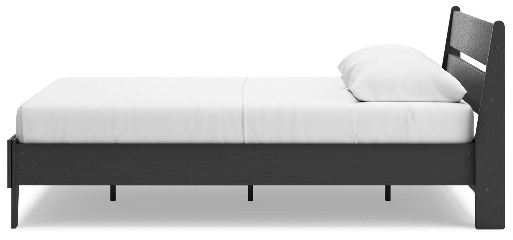 Socalle Black Queen Panel Platform Bed - Ella Furniture