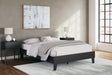 Socalle Black Queen Platform Bed - Ella Furniture