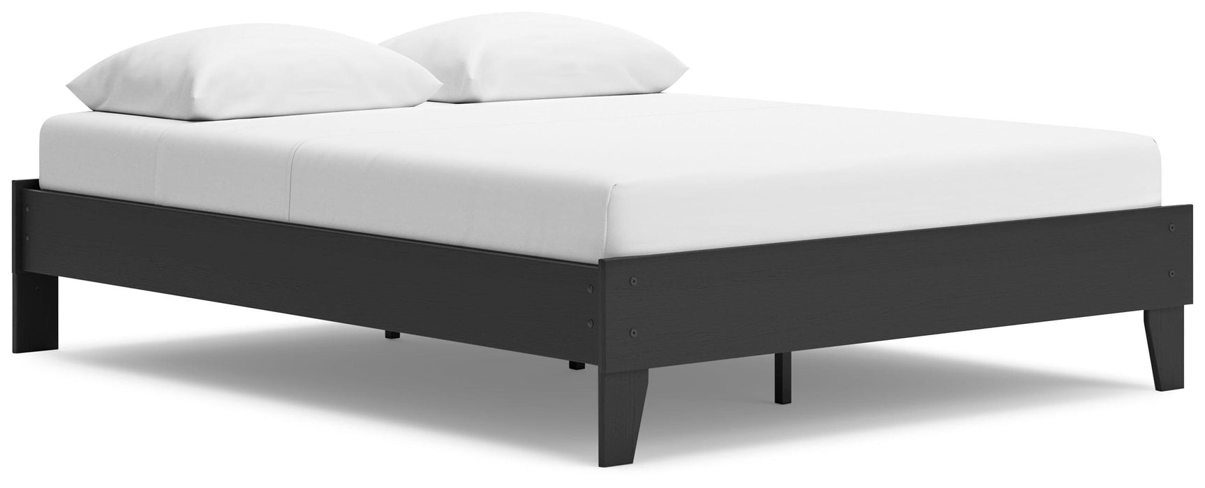Socalle Black Queen Platform Bed - Ella Furniture