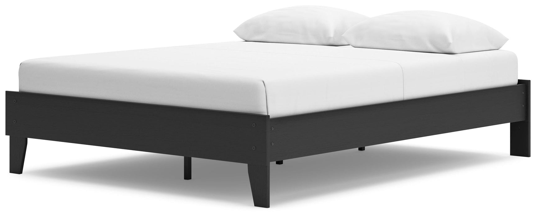 Socalle Black Queen Platform Bed - Ella Furniture
