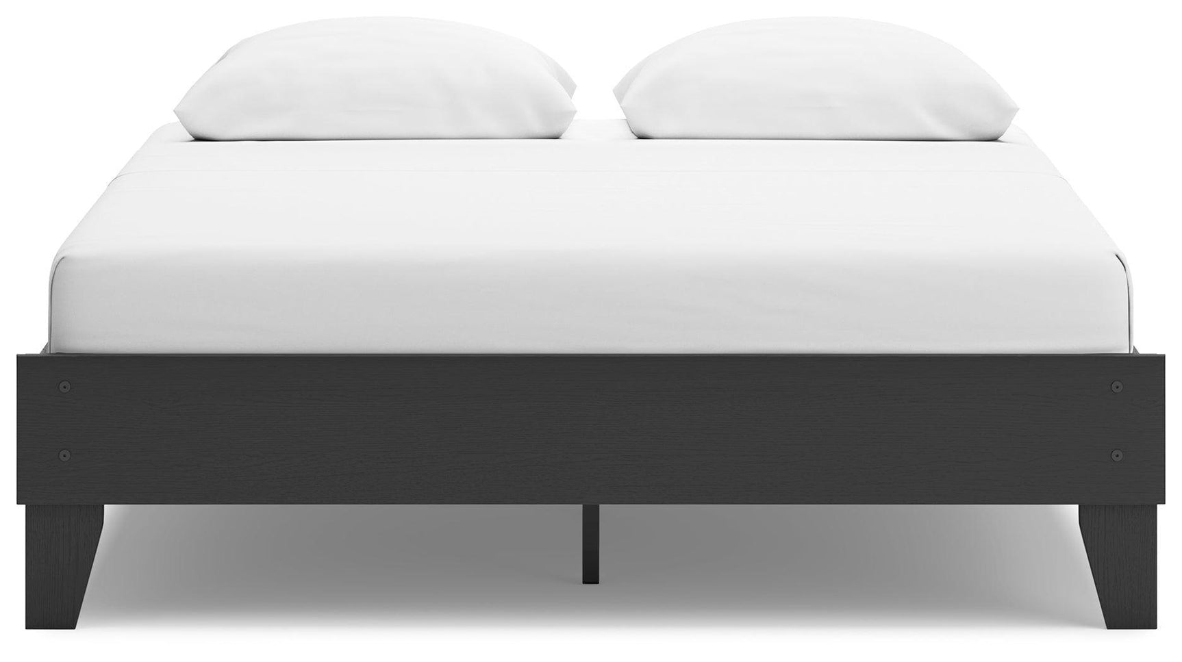 Socalle Black Queen Platform Bed - Ella Furniture