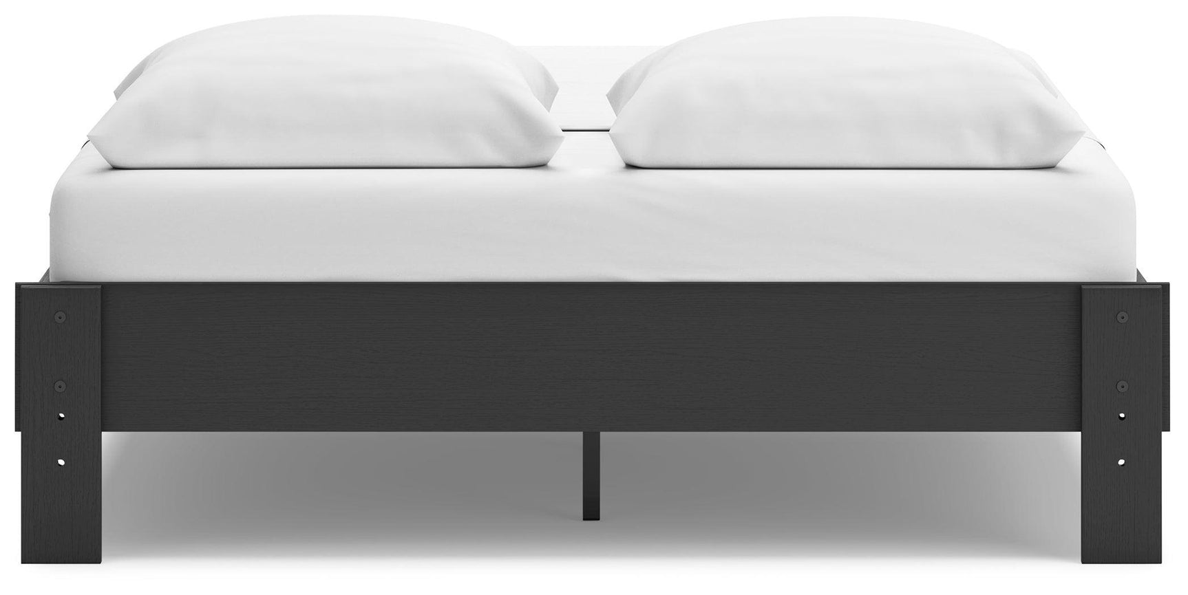 Socalle Black Queen Platform Bed - Ella Furniture