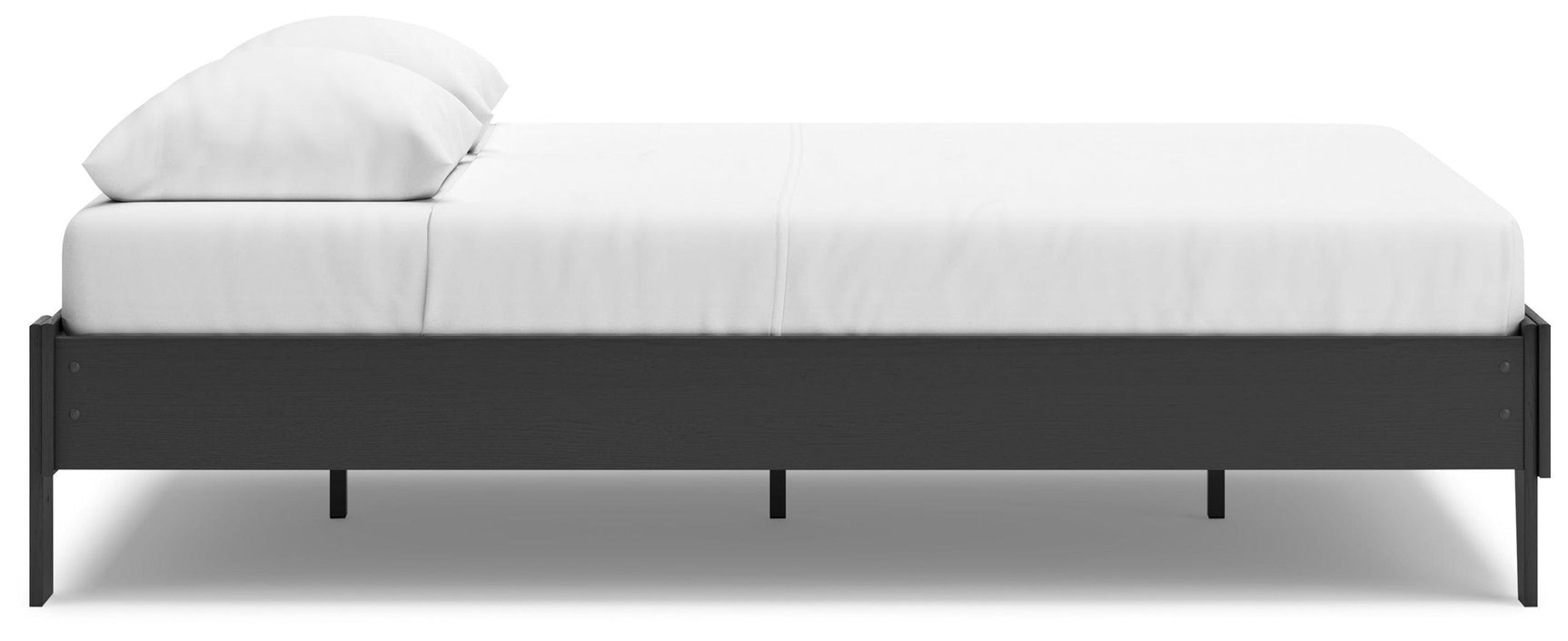 Socalle Black Queen Platform Bed - Ella Furniture