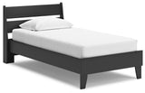 Socalle Black Twin Panel Platform Bed - Ella Furniture