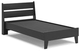Socalle Black Twin Panel Platform Bed - Ella Furniture