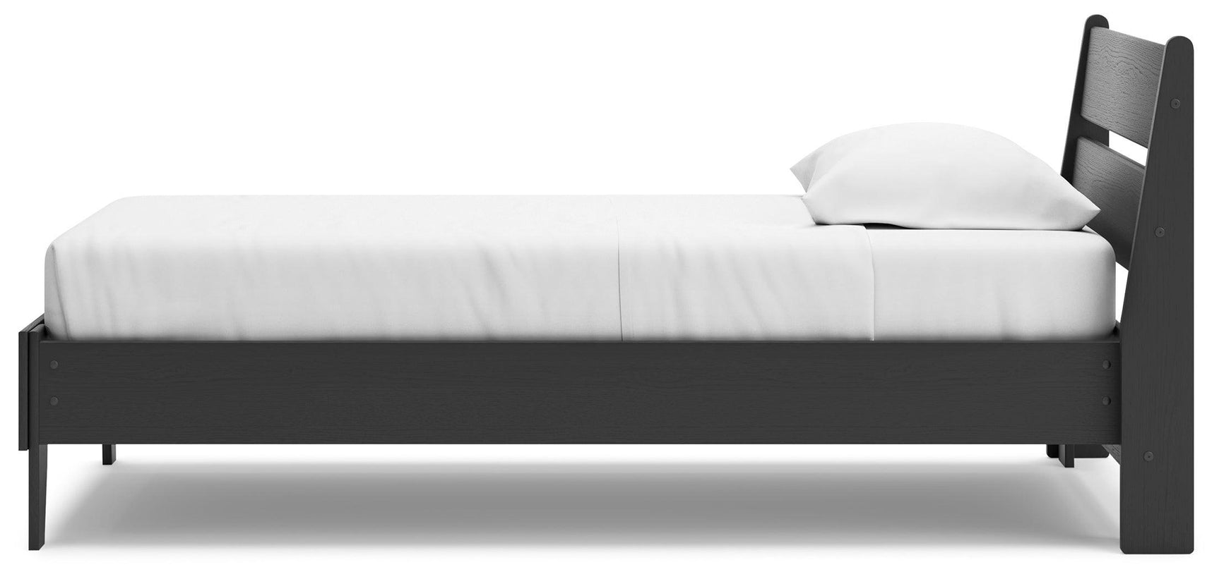 Socalle Black Twin Panel Platform Bed - Ella Furniture