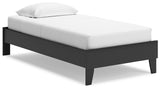 Socalle Black Twin Platform Bed - Ella Furniture