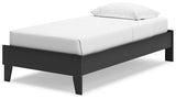 Socalle Black Twin Platform Bed - Ella Furniture