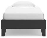 Socalle Black Twin Platform Bed - Ella Furniture