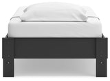 Socalle Black Twin Platform Bed - Ella Furniture