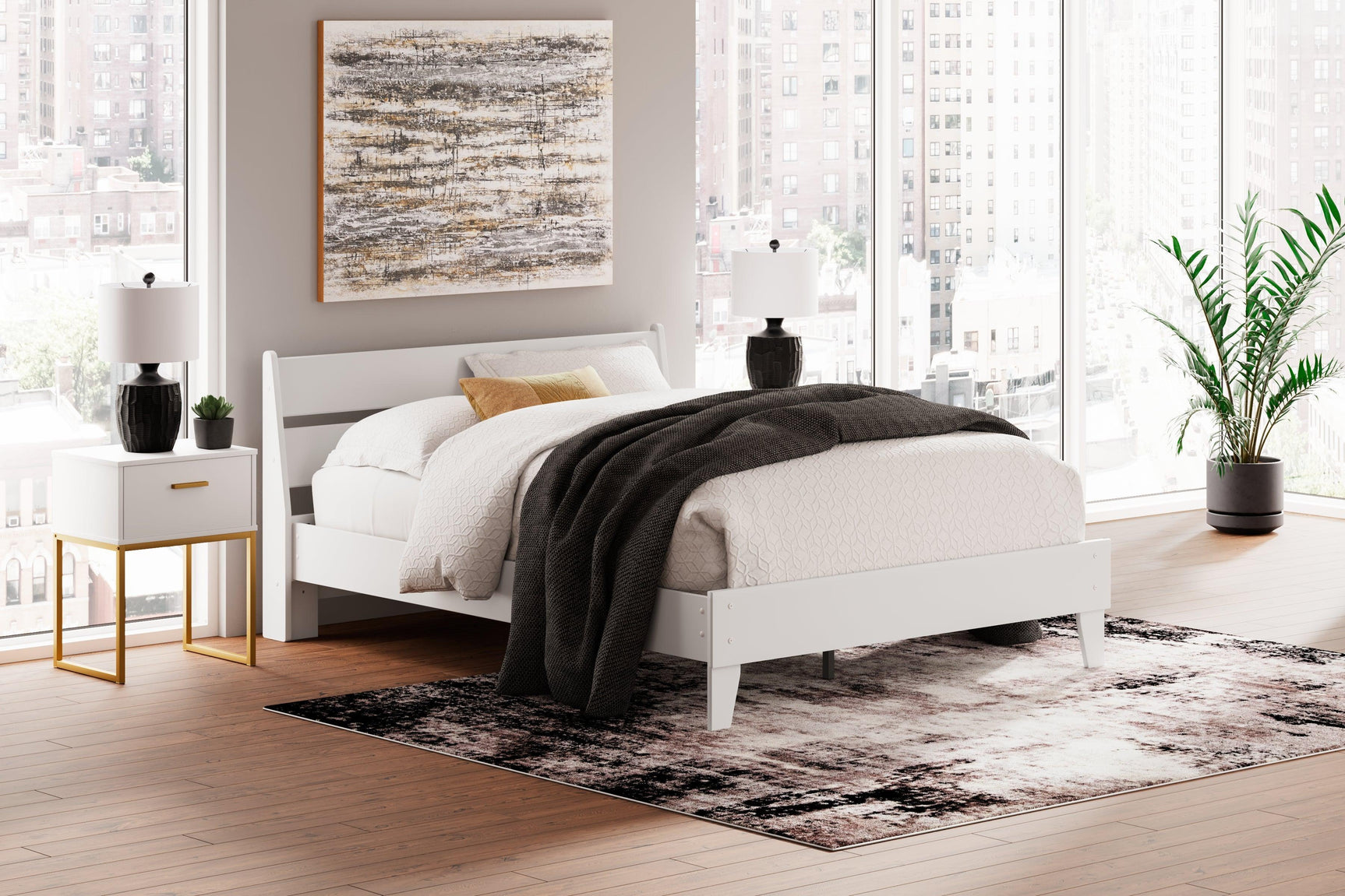 Socalle Two-tone Queen Panel Platform Bed - Ella Furniture