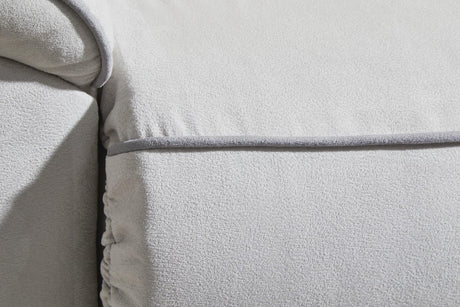 Social Pointe Pearl/Ash Chenille 5-Piece Power Reclining Sectional detail view
