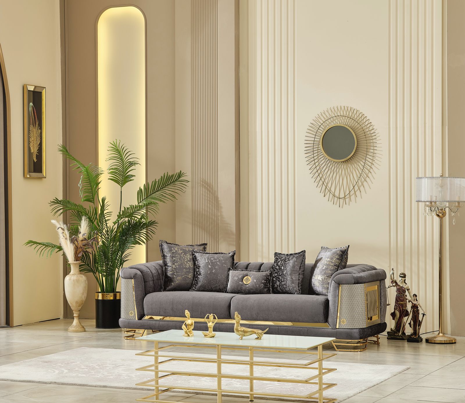 Romance Gray Living Room Set