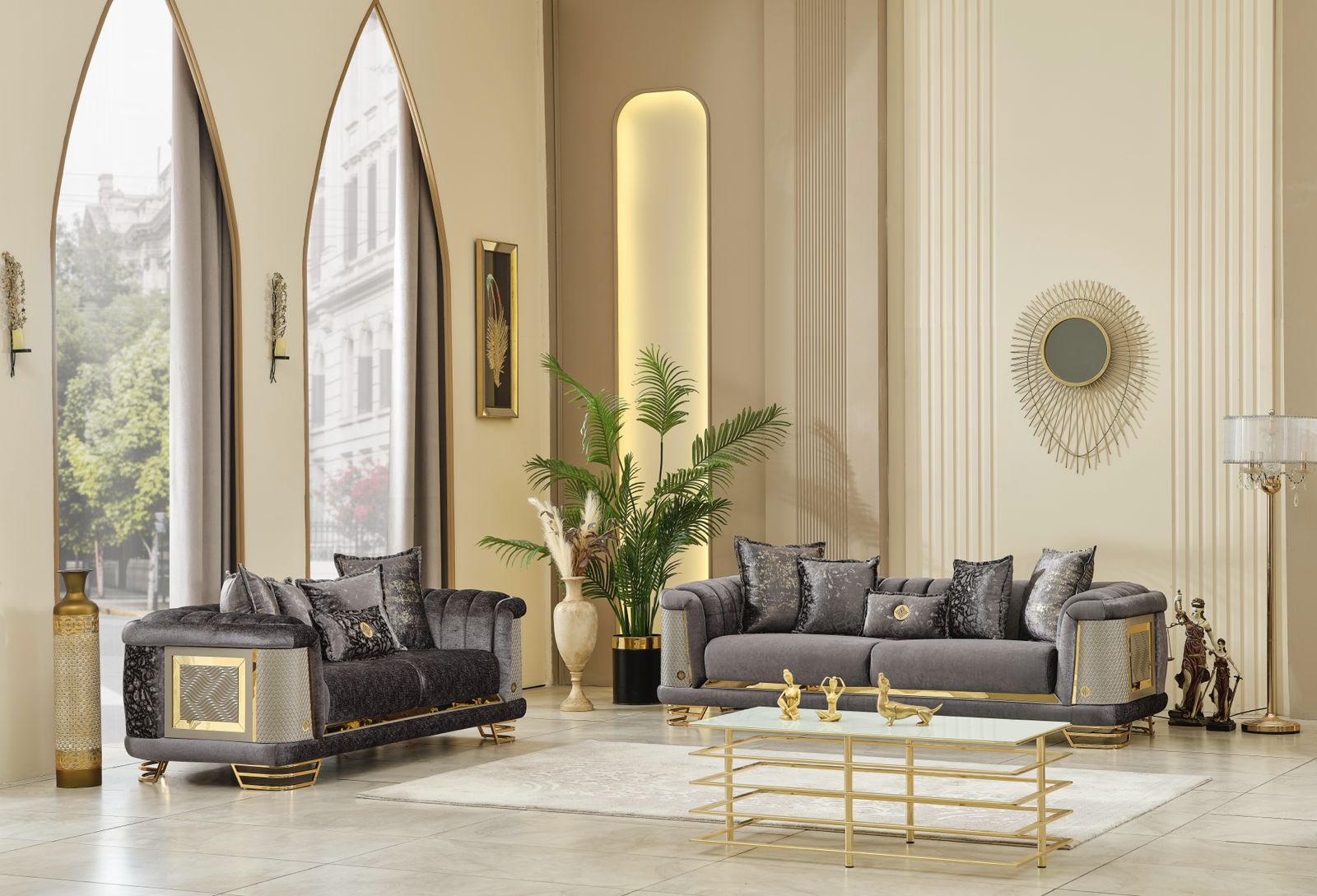 Romance Gray Living Room Set