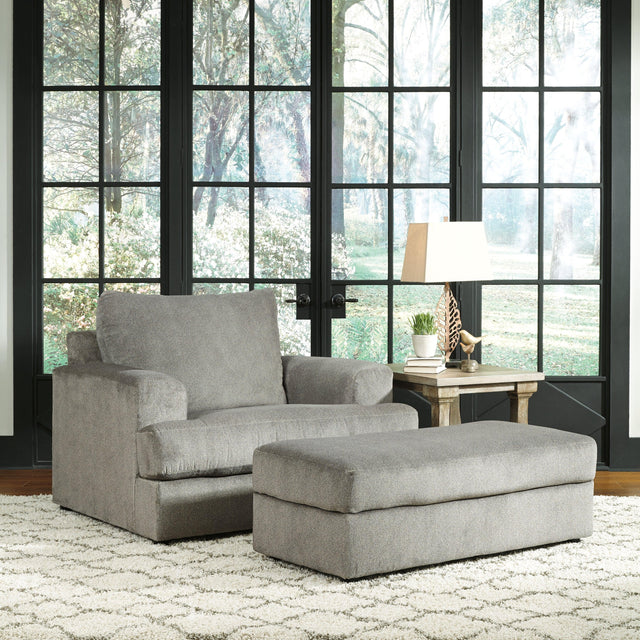 Soletren Ash Chair And Ottoman - Ella Furniture