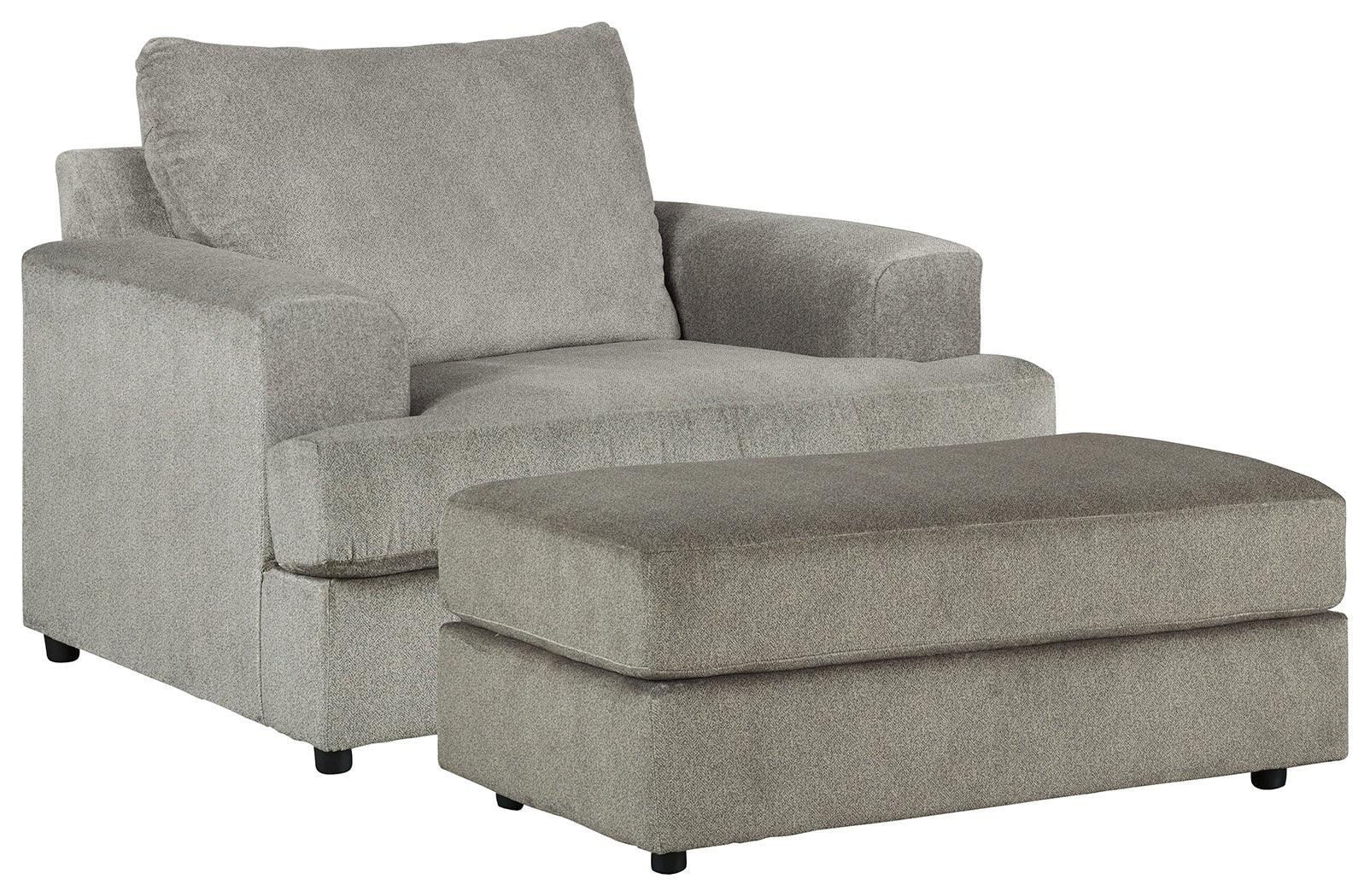 Soletren Ash Chair And Ottoman - Ella Furniture