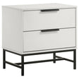 Sonora 2-drawer Nightstand Bedside Table White 224862 - Ella Furniture