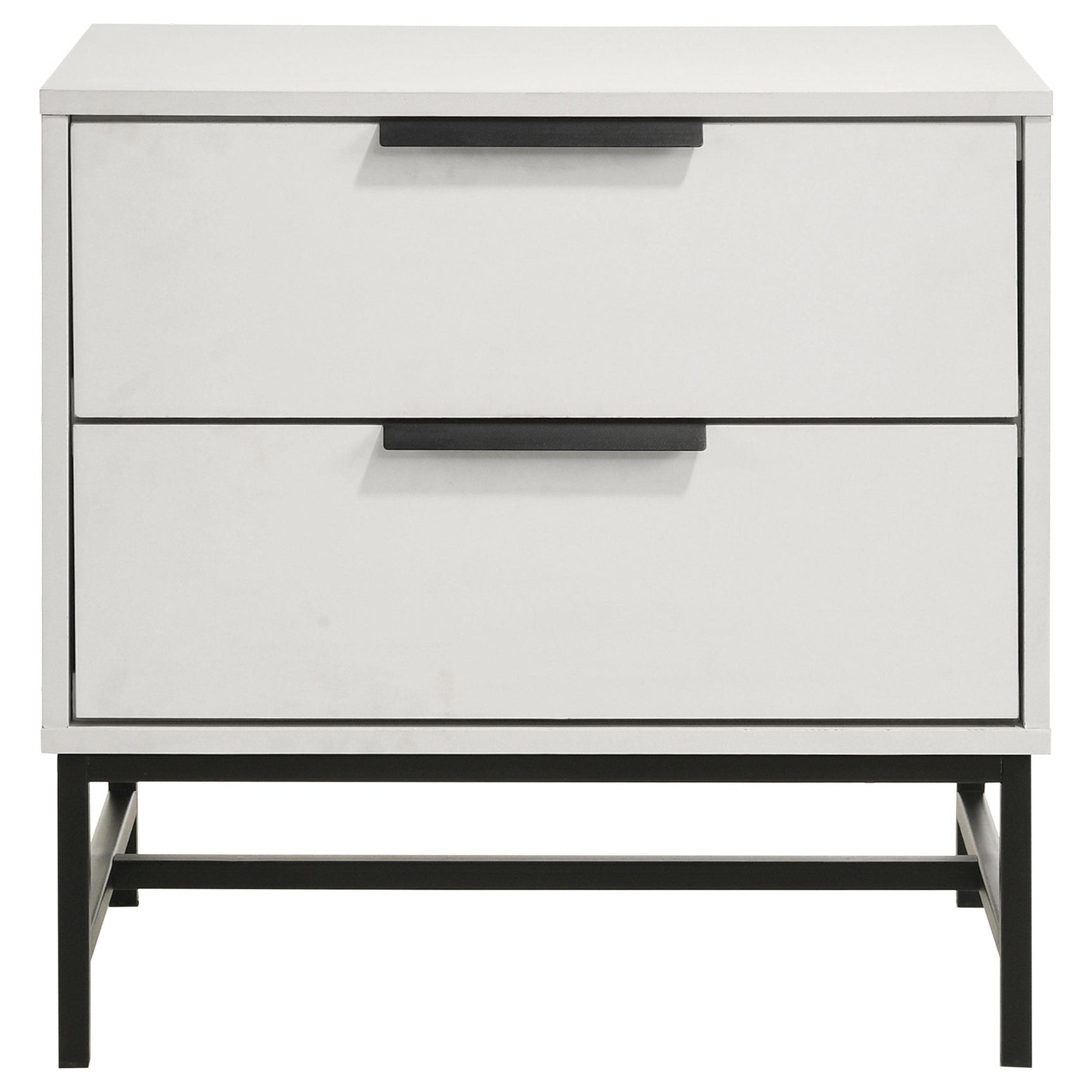 Sonora 2-drawer Nightstand Bedside Table White 224862 - Ella Furniture