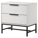 Sonora 2-drawer Nightstand Bedside Table White 224862 - Ella Furniture