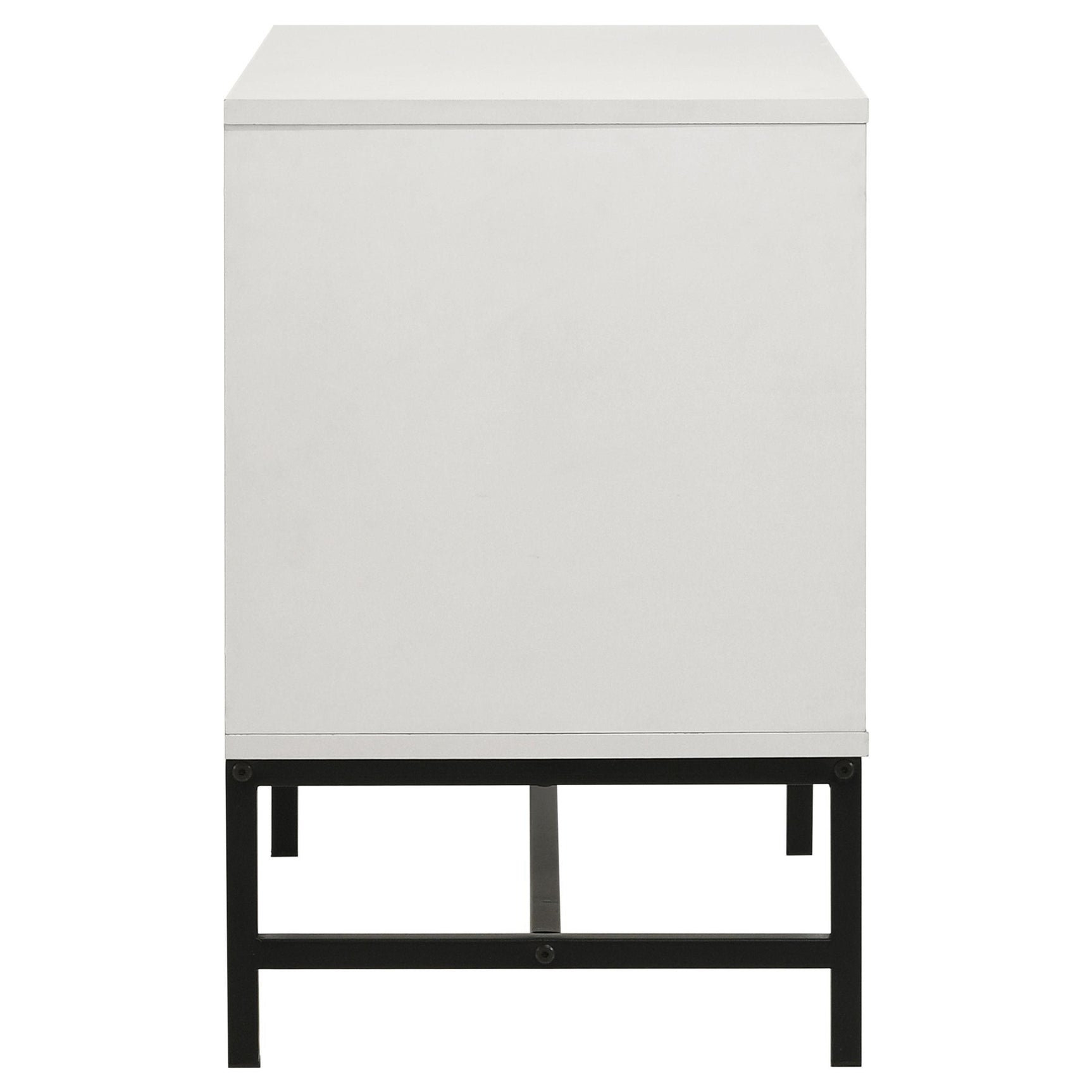 Sonora 2-drawer Nightstand Bedside Table White 224862 - Ella Furniture