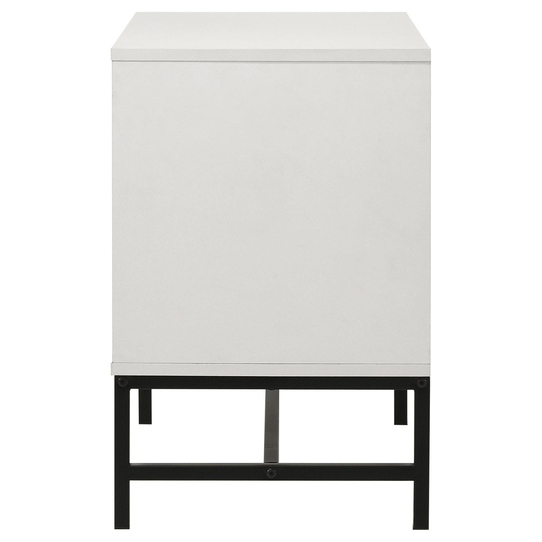 Sonora 2-drawer Nightstand Bedside Table White 224862 - Ella Furniture