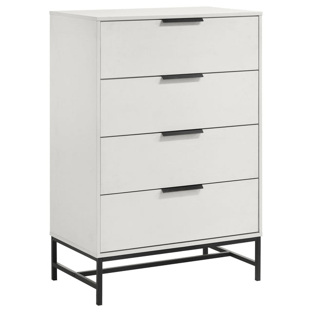 Sonora 4-drawer Bedroom Chest White 224865 - Ella Furniture