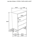 Sonora 4-drawer Bedroom Chest White 224865 - Ella Furniture