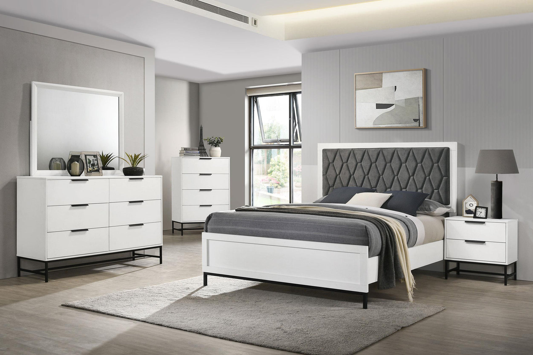 Sonora 6-drawer Bedroom Dresser White 224863 - Ella Furniture