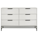 Sonora 6-drawer Bedroom Dresser White 224863 - Ella Furniture