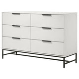 Sonora 6-drawer Bedroom Dresser White 224863 - Ella Furniture