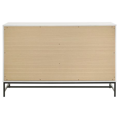 Sonora 6-drawer Bedroom Dresser White 224863 - Ella Furniture