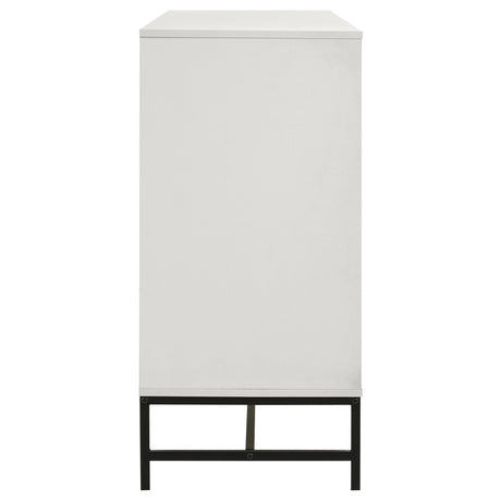 Sonora 6-drawer Bedroom Dresser White 224863 - Ella Furniture