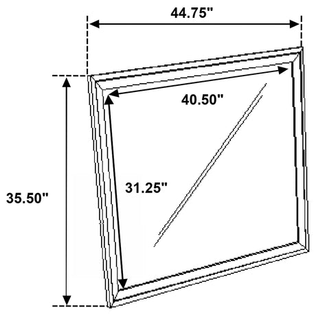 Sonora Dresser Mirror White 224864 - Ella Furniture