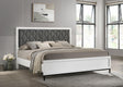 Sonora Eastern King Upholstered Panel Bed White 224861KE - Ella Furniture