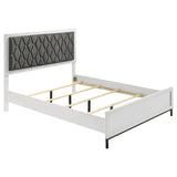 Sonora Queen Upholstered Panel Bed White 224861Q - Ella Furniture