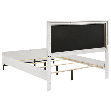 Sonora Queen Upholstered Panel Bed White 224861Q - Ella Furniture