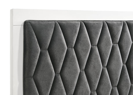 Sonora Queen Upholstered Panel Bed White 224861Q - Ella Furniture