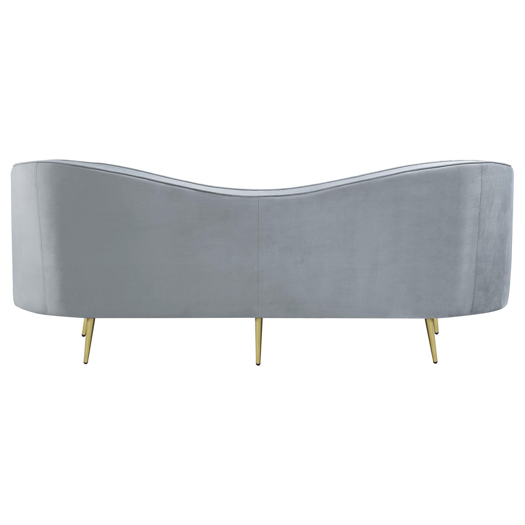 SOPHIA Sophia 2-piece Upholstered Channel Tufted Sofa Set Grey 506864-S2 - Ella Furniture